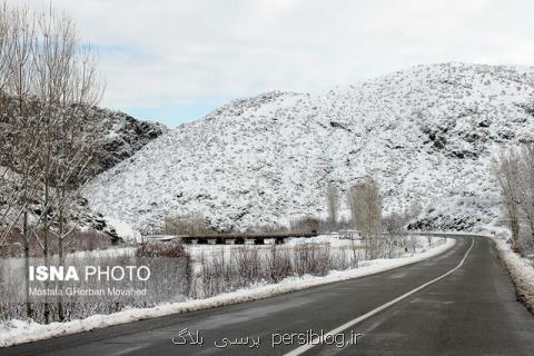 بارش برف در ۸ محور مواصلاتی كشور